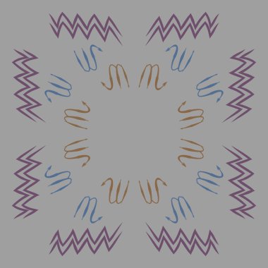 Soyut basit kaligrafi dikişsiz desen