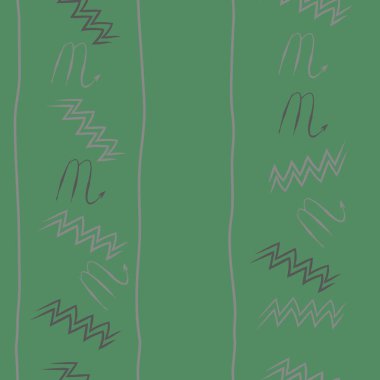 Soyut basit kaligrafi dikişsiz desen