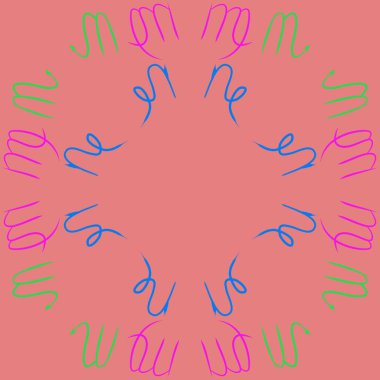 Burçlar, karalamalar, kanser, akrep, kopya alanı dairesel desen