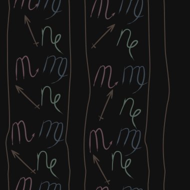 Akrep burçları şarkı lar, arka planda karalamalar