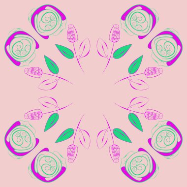 Soyut basit güllerin kusursuz deseni