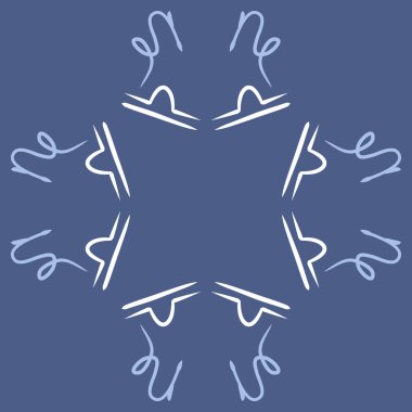 Soyut basit kaligrafi dikişsiz desen