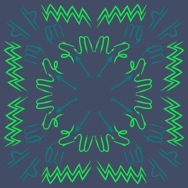 Soyut basit kaligrafi ve okların kusursuz deseni