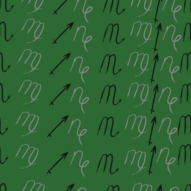 Soyut basit kaligrafi dikişsiz desen