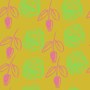 Soyut basit güllerin kusursuz deseni