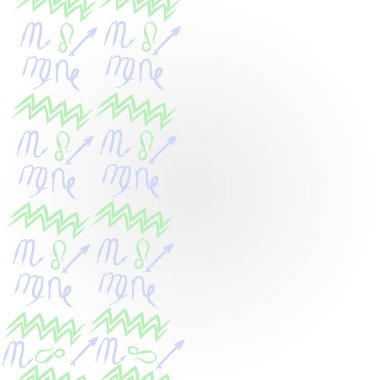 Soyut basit kaligrafi dikişsiz desen