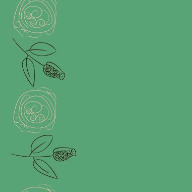 Soyut basit çiçeklerin kusursuz deseni