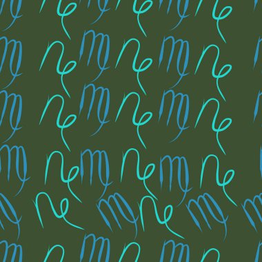 Soyut basit kaligrafi dikişsiz desen