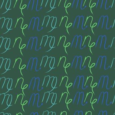 Soyut basit kaligrafi dikişsiz desen