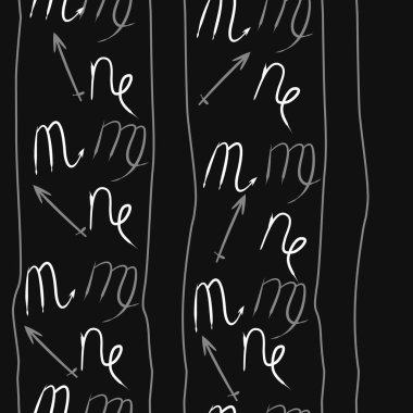 Akrep burçları şarkı lar, arka planda karalamalar