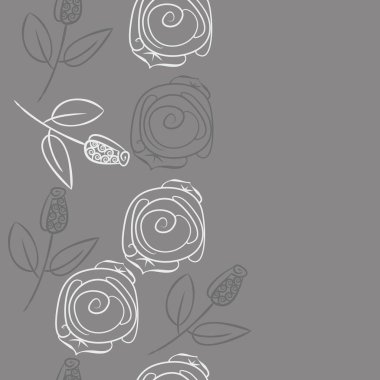 Soyut basit güllerin kusursuz deseni