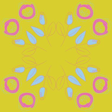 Soyut basit çiçeklerin kusursuz deseni