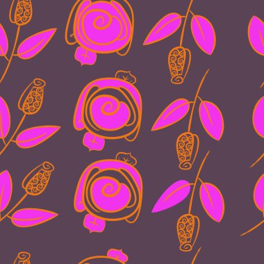 Soyut basit güllerin kusursuz deseni