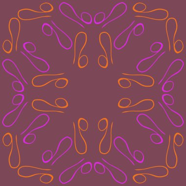 Soyut basit kaligrafi dikişsiz desen