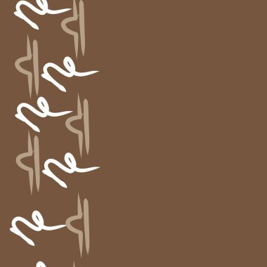 Soyut basit kaligrafi dikişsiz desen