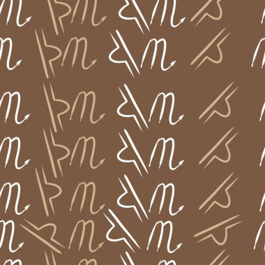 Burçlar, karalamalar, akrep, terazi, kopya alanı deseni. 