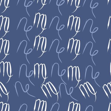 Soyut basit kaligrafi dikişsiz desen