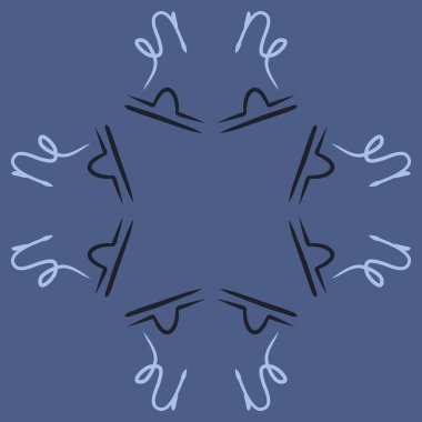 Soyut basit kaligrafi dikişsiz desen