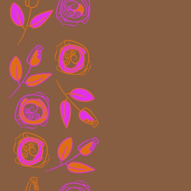 Soyut basit güllerin kusursuz deseni