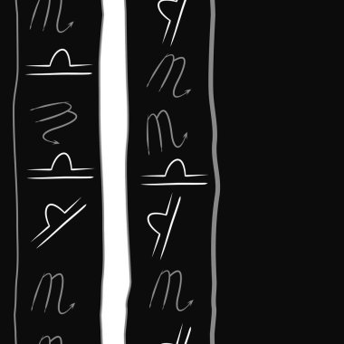 Soyut basit kaligrafi dikişsiz desen