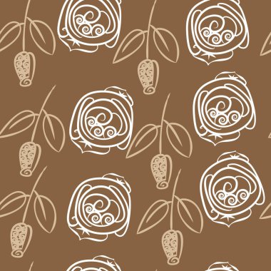 Soyut basit güllerin kusursuz deseni