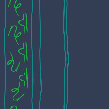 Soyut basit kaligrafi dikişsiz desen