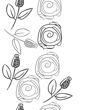 Soyut basit güllerin kusursuz deseni