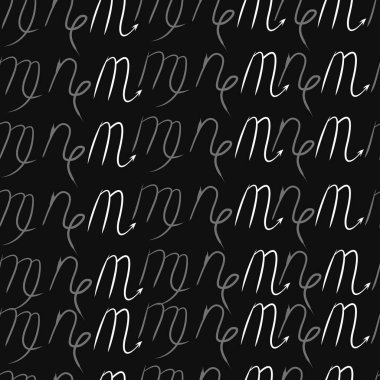 Soyut basit kaligrafi dikişsiz desen