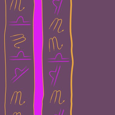 Soyut basit kaligrafi dikişsiz desen