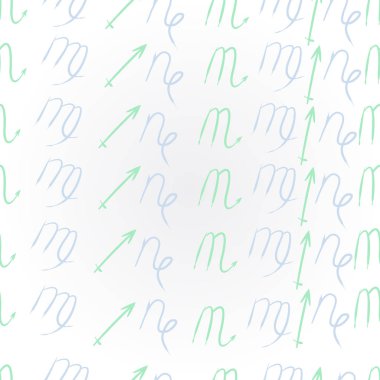 Soyut basit kaligrafi dikişsiz desen