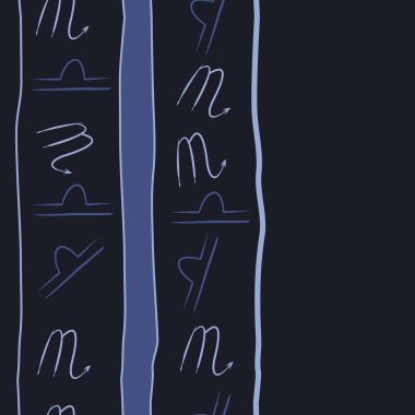 Soyut basit kaligrafi dikişsiz desen