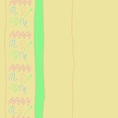 Soyut basit kaligrafi ve dalgaların kusursuz deseni