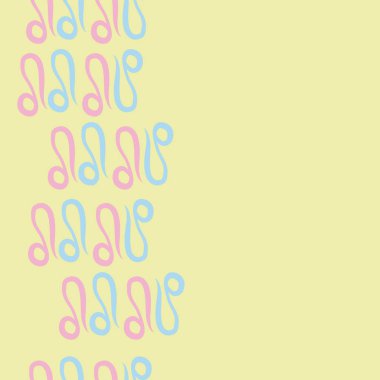 burçlar, aslanlar dikişsiz desen 