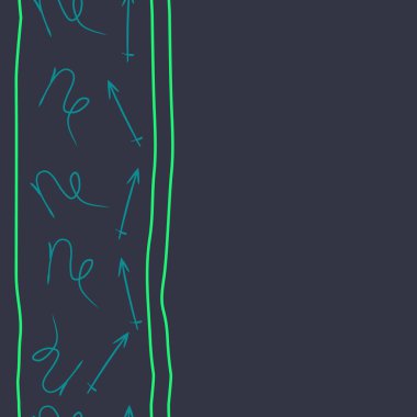 Soyut basit kaligrafi dikişsiz desen