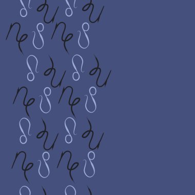 Soyut basit kaligrafi dikişsiz desen