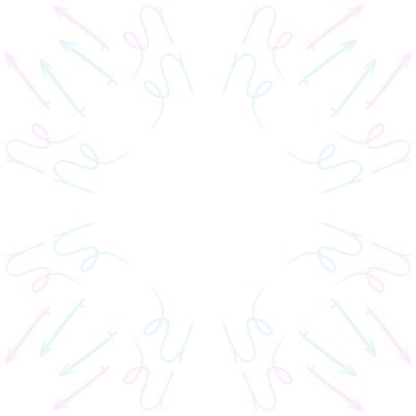 Soyut basit kaligrafi ve okların kusursuz deseni