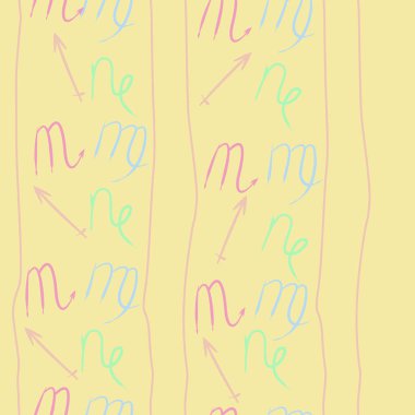 Akrep burçları şarkı lar, arka planda karalamalar