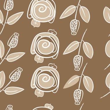 Soyut basit güllerin kusursuz deseni