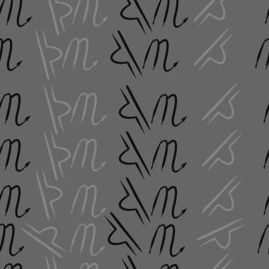 Burçlar, karalamalar, akrep, terazi, kopya alanı deseni. 