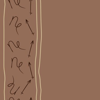 Soyut basit kaligrafi dikişsiz desen