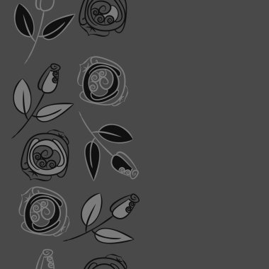 Soyut basit güllerin kusursuz deseni