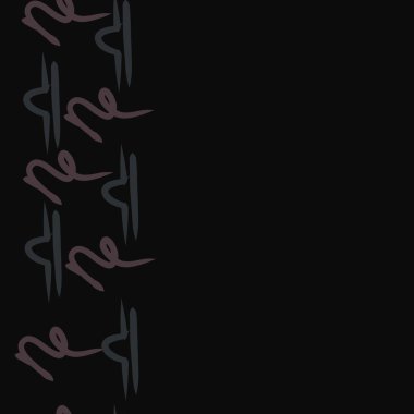 Soyut basit kaligrafi dikişsiz desen