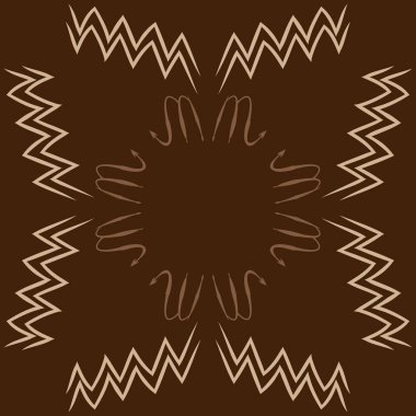 Soyut basit kaligrafi dikişsiz desen