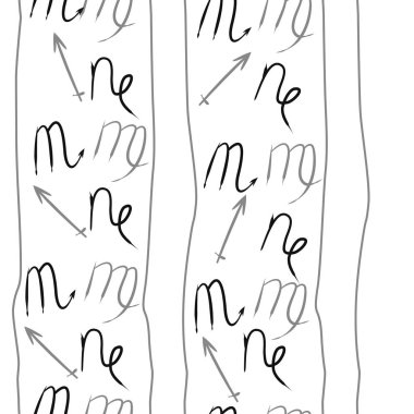 Akrep burçları şarkı lar, arka planda karalamalar