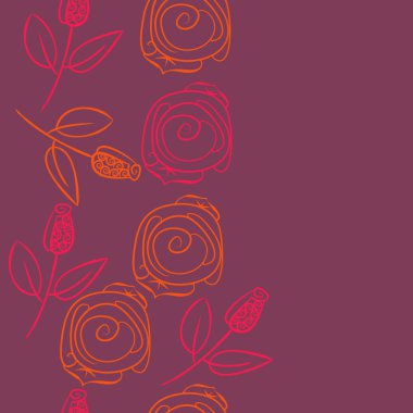 Soyut basit güllerin kusursuz deseni