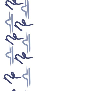 Soyut basit kaligrafi dikişsiz desen