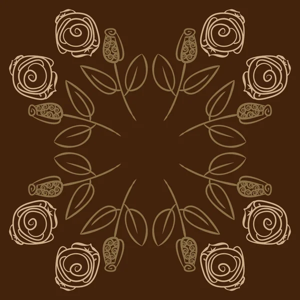 Çiçek motifi, karalamalar, stamens, yapraklar, laleler Dikişsiz desen.