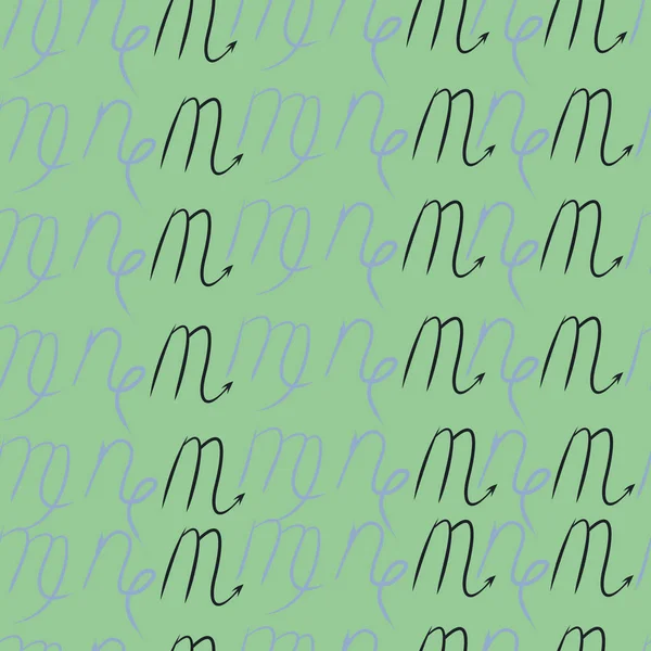 Soyut basit kaligrafi dikişsiz desen