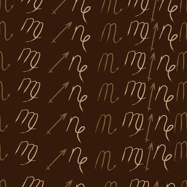 Soyut basit kaligrafi dikişsiz desen