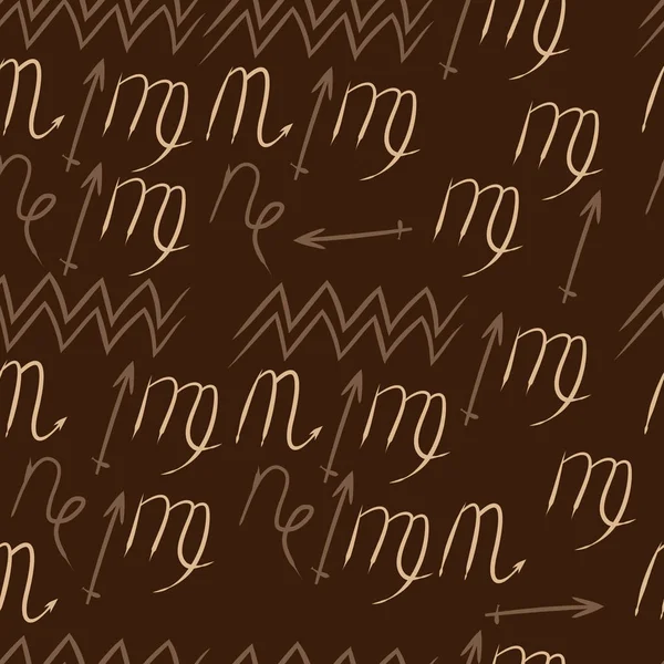 Soyut basit kaligrafi dikişsiz desen